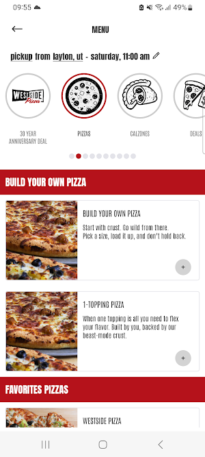 Westside Pizza Screenshot 2