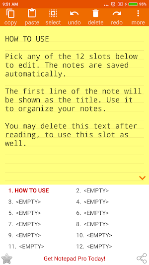 NOTEPAD Simple AdFree Screenshot 0