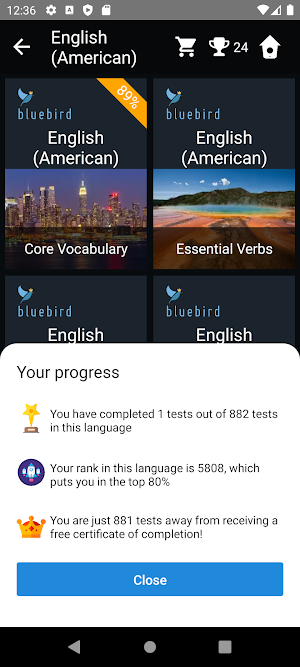 American English Test Screenshot 1