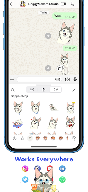 SapphieMoji - Sapphie Pomsky Screenshot 2