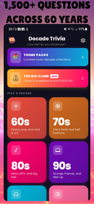 Decade Trivia: 60s 70s 80s 90s Screenshot 0