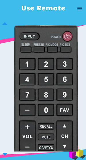 Remote Control Toshiba Screenshot 1