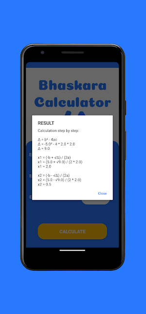 Solve Bhaskara - Calculator Screenshot 2
