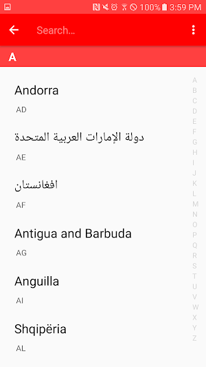 Countries of the World Information Screenshot 2