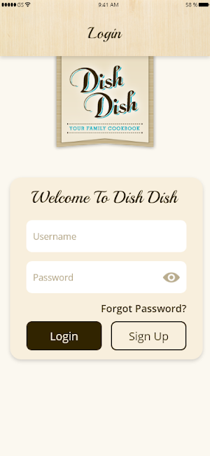 Dish Dish Family Cookbook Screenshot 1
