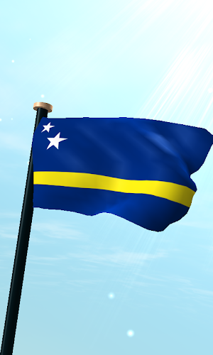 Curaçao Flag 3D Live Wallpaper Screenshot 0