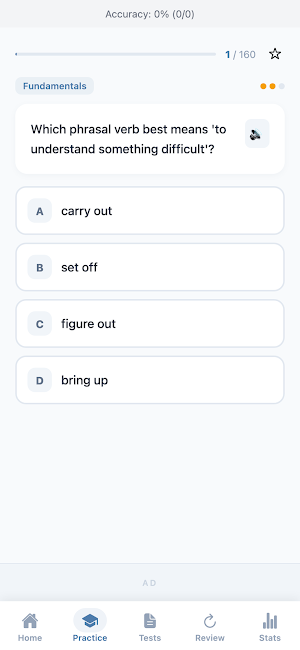 English Phrasal Verbs Quiz Screenshot 1