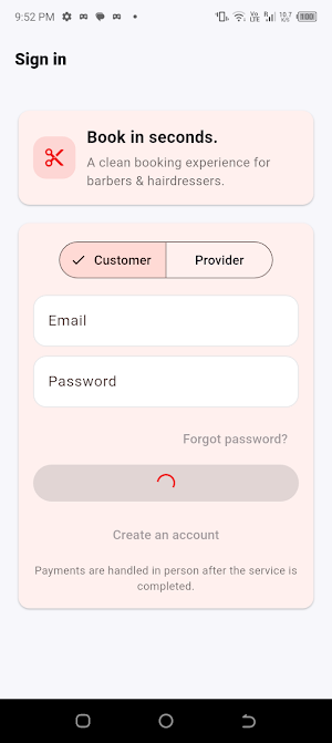Crown and Comb - Salon Booking Screenshot 0