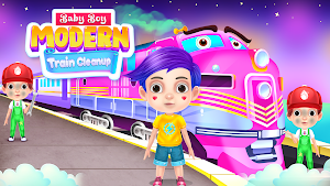 Baby Boy Modern Train Clean Up Screenshot 0
