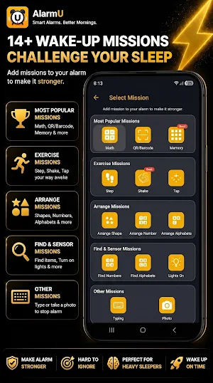 AlarmU: Alarm Clock & Timer Screenshot 1