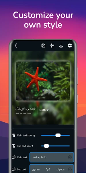 Beauty Frame: Shot On & EXIF Screenshot 2