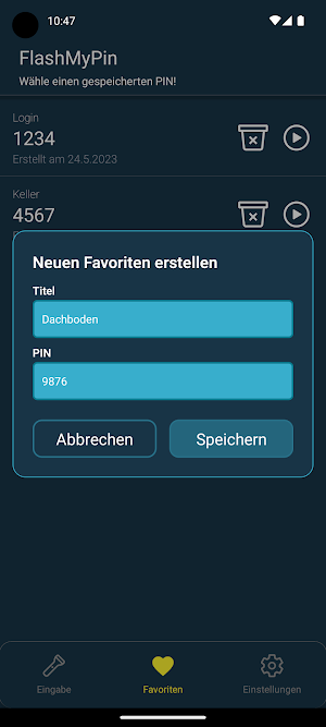 FlashMyPin Screenshot 2