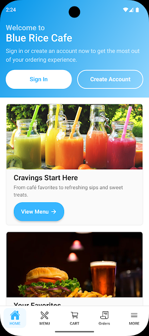 Blue Rice Cafe Screenshot 1
