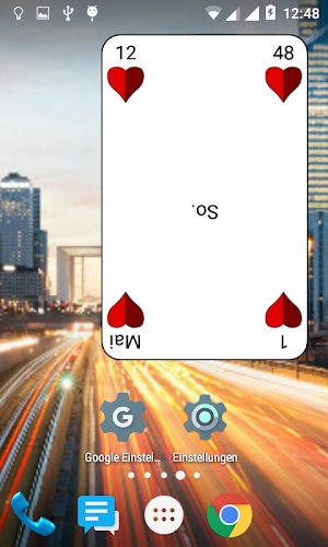 Card Clock Screenshot 1