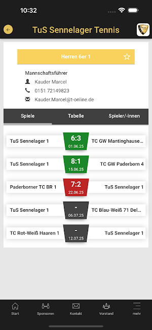 TuS Sennelager Tennis Screenshot 2