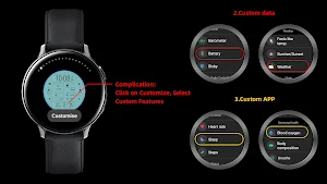 Dark Green Dualmode For WearOS Screenshot 1
