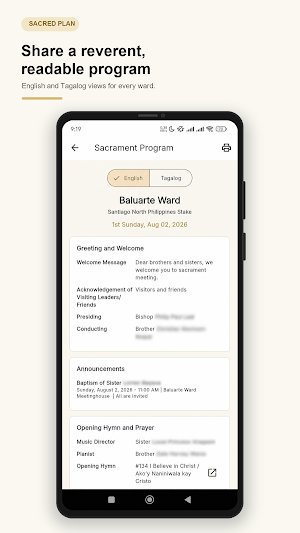 Sacred Plan: Sacrament Planner Screenshot 2