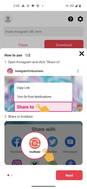 Insmate Downloader:Story Saver Screenshot 1