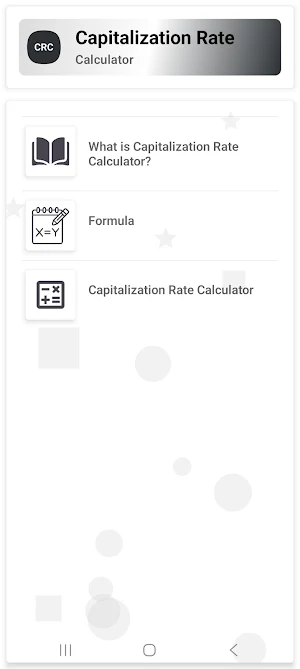 Capitalization Rate Calculator Screenshot 0