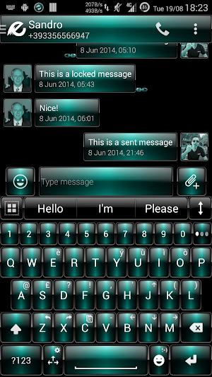 Theme Dusk Green for EvolveSMS Screenshot 2