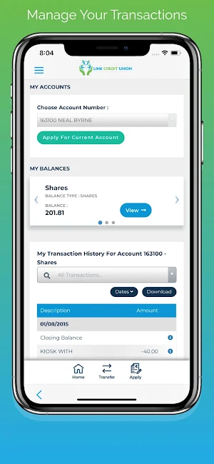 Link Credit Union Screenshot 1