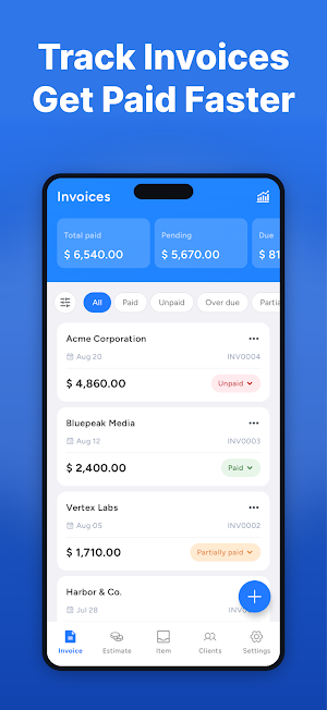 Invoice Maker & Billing App Screenshot 2