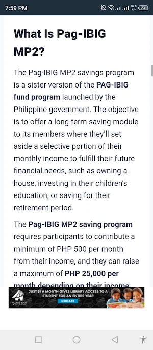 Pag-IBIG MP2 Calculator Screenshot 3