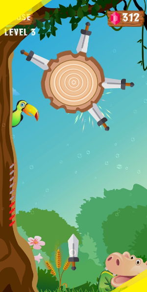 Jungle Knife Hit Adventure Screenshot 0