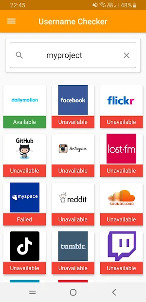 Username Checker Screenshot 1