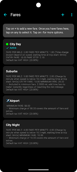 Taximeter. GPS taxi cab meter. Screenshot 2