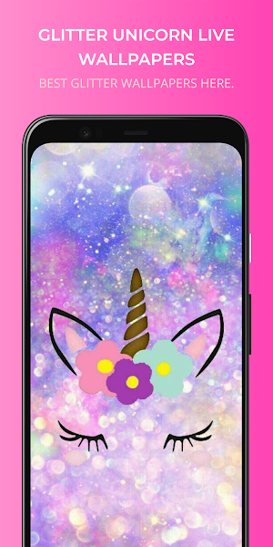 Glitter Unicorn Wallpaper Screenshot 2