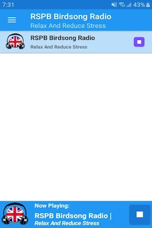 RSPB Birdsong Radio App Screenshot 0
