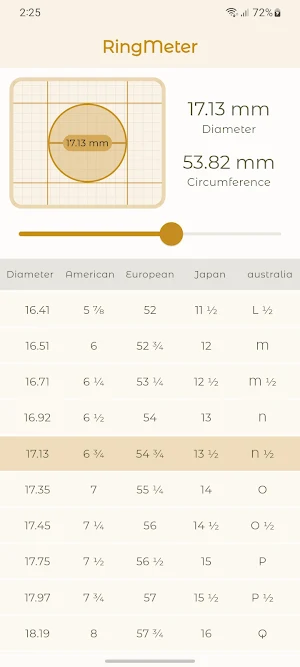 RingMeter: Measure ring size Screenshot 1