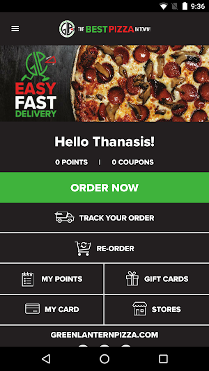 Green Lantern Pizza Screenshot 0