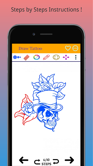 How to Draw Classic Tattoo Step by Step Screenshot 1