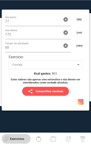 Calculadora de Calorias Screenshot 0