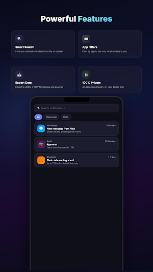 Notification History & Backup Screenshot 1