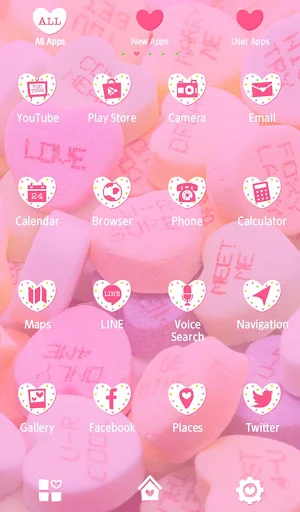 Candy Hearts Theme +HOME Screenshot 2