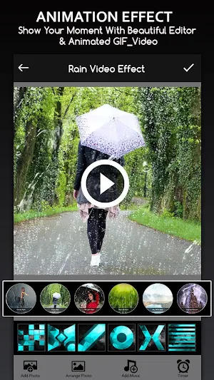Rain Effect Video Maker : Photo Animation Screenshot 3