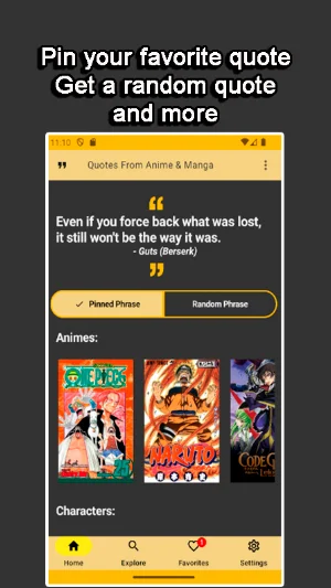 Quotes From Anime and Manga Screenshot 0