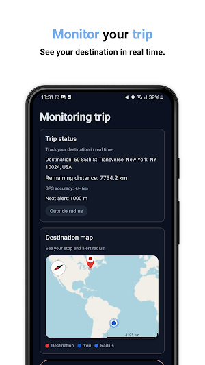 Never Miss Your Stop: GPS Screenshot 2