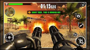 Army War Shoot Fire :Gunship Gunner Guns Simulator Screenshot 1