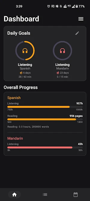 Scucha - Auto-Language Tracker Screenshot 1
