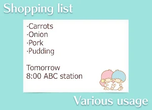 Notepad Little Twin Stars Screenshot 1