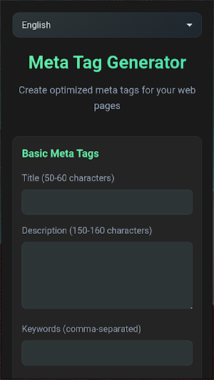 SEO Meta Tags Generator Screenshot 3