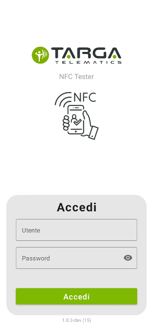 Targa NFC Tester Screenshot 1
