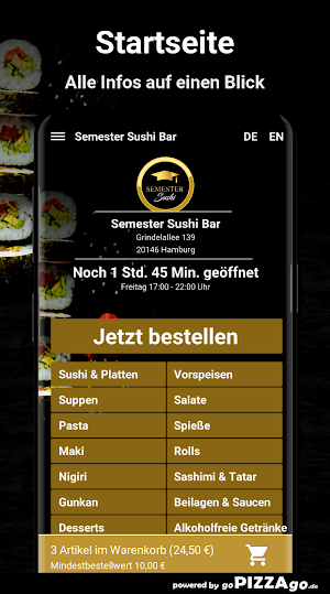Semester Sushi Bar Hamburg Screenshot 1
