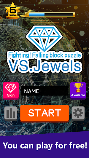 Fighting! Falling block puzzle VS.Jewels Screenshot 3