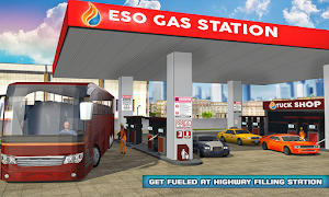 Smart Bus Wash Service: Gas Station Parking Games Screenshot 3
