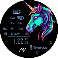 BFF55- Neon Art Unicorn Color